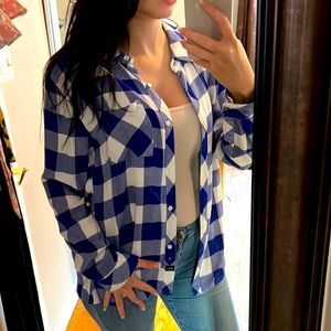 Rails Womens Button Down Plaid Blouse Soft Size Small